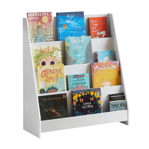 Estante de livros para crianças estante de brinquedos para crianças com 4 compartimentos abertos KMB32-W SoBuy PT