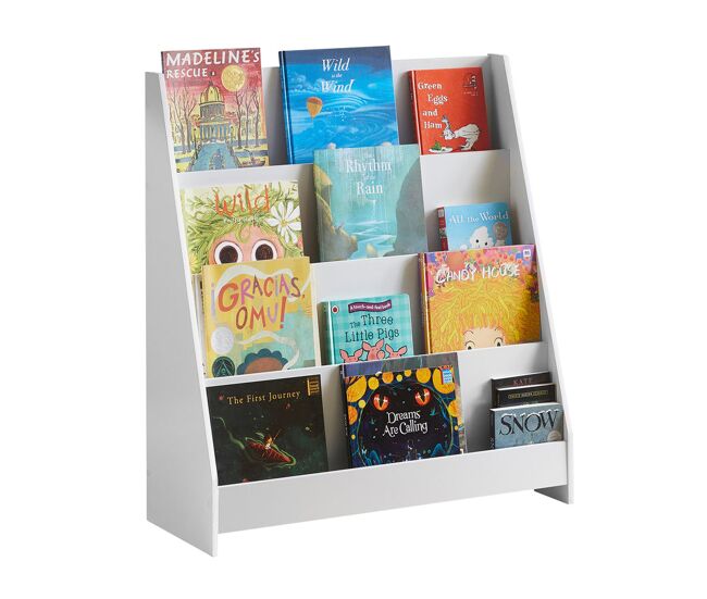 Librería infantil para niños estantería para juguetes para niños con 4 compartimentos abiertos kmb32-w sobuy es