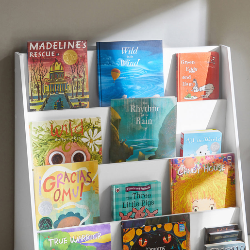 Estante de livros para crianças estante de brinquedos para crianças com 4 compartimentos abertos KMB32-W SoBuy PT