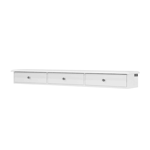 Prateleiras de parede, armário de parede, armário de arrumação com três gavetas FRG43-L-W SoBuy PT