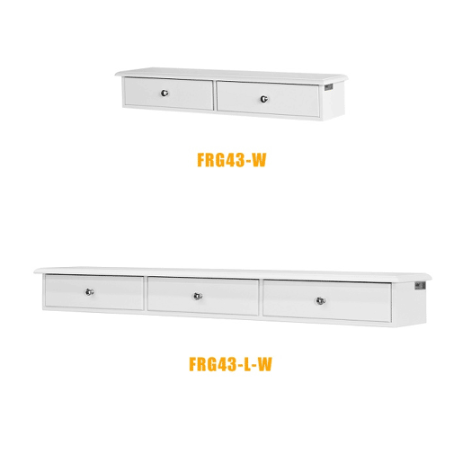 Prateleiras de parede, armário de parede, armário de arrumação com três gavetas FRG43-L-W SoBuy PT