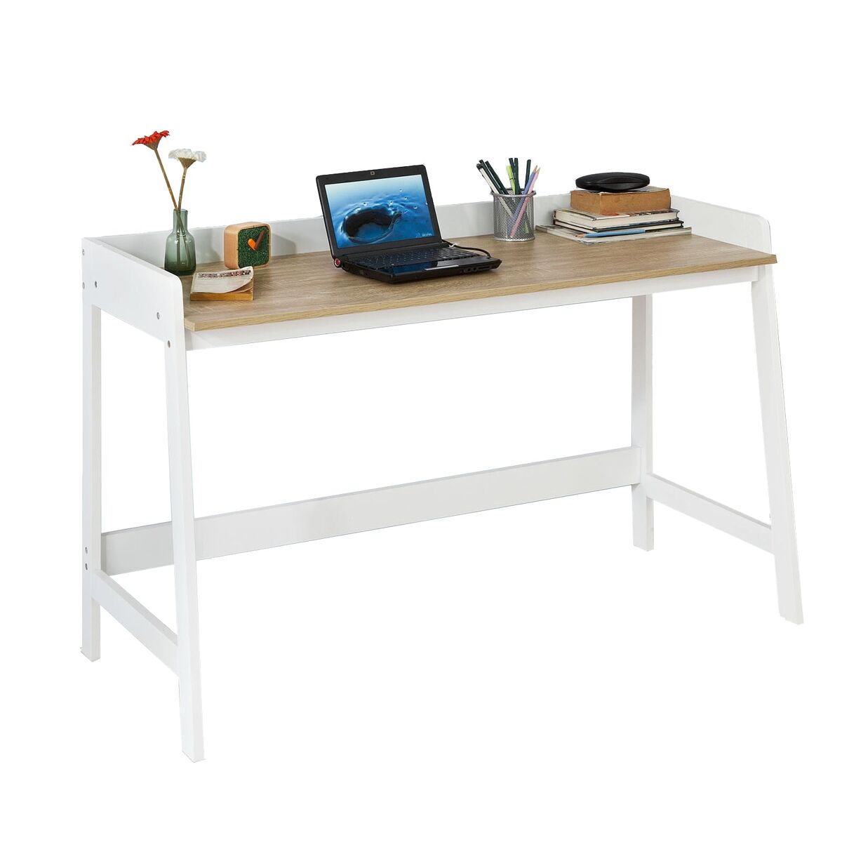 SoBuy Mesa de Escritorio con 1 estante FWT41-WN