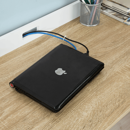 SoBuy Mesa de secretária, mesa de computador com uma prateleira FWT41-WN