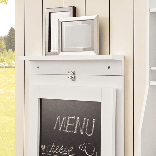 SoBuy Mesa de parede dobrável, secretária de parede, com frente para quadro branco FWT20-W