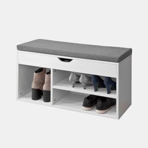 Banco para sapatos, armário de arrumação com 3 gavetas FSR45-HG SoBuy PT
