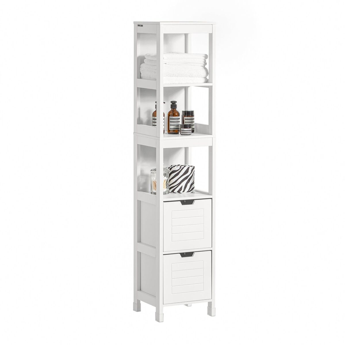 SoBuy Mueble Columna de baño FRG126-SG 30 Gris