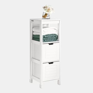 Móvel de casa de banho, Armário de casa de banho - 1 prateleira e 2 gavetas FRG127-W SoBuy PT