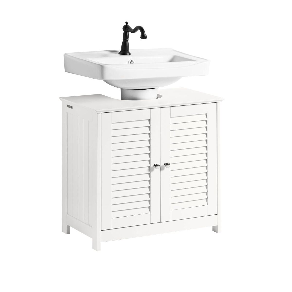 Mueble para debajo del lavabo armario de baño de suelo 2 estante y 2 puertas correderas frg237-ii-w sobuy es