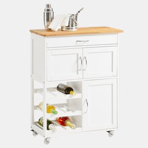 SoBuy Carrinho de cozinha, rack de cozinha, carrinho de servir FKW45-WN