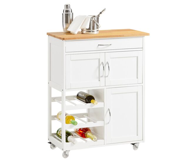 Sobuy carrito de cocina,estantería de cocina, carrito de servir fkw45-wn