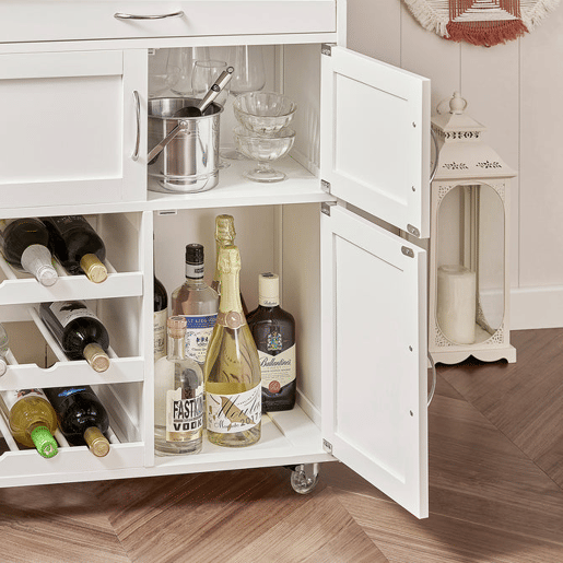 SoBuy Carrinho de cozinha, rack de cozinha, carrinho de servir FKW45-WN