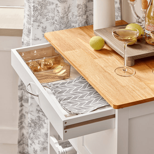 SoBuy Carrinho de cozinha, rack de cozinha, carrinho de servir FKW45-WN