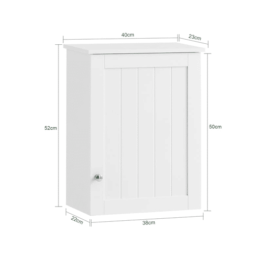 Armário de parede com 2 prateleiras Armário de casa de banho multiusos BZR19-W SoBuy PT