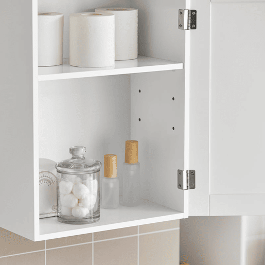 Armário de parede com 2 prateleiras Armário de casa de banho multiusos BZR19-W SoBuy PT