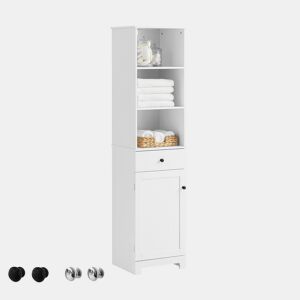 Armário alto para casa de banho, Armário alto para casa de banho BZR17-W SoBuy