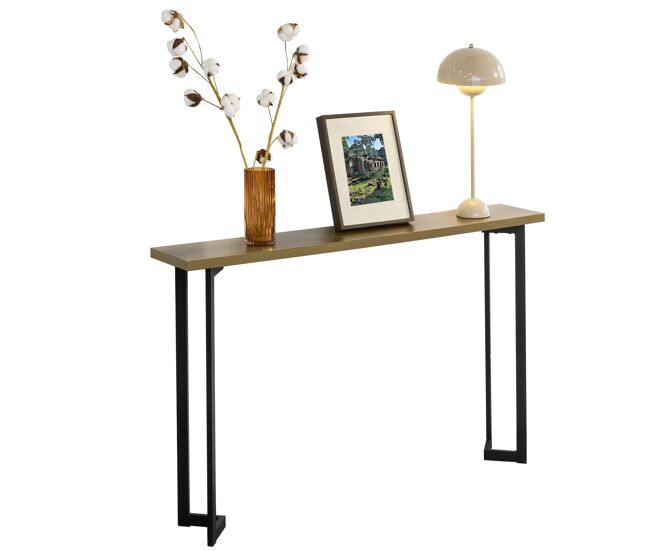 Sobuy mesa de consola mesa de entrada recibidor estructura y patas de metal, estilo industrial fsb50-pf