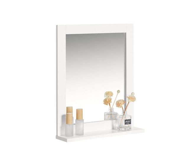 Mueble de pared con espejo, 2 en 1 espejo y estante de baño frg129-w sobuy es