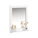 2 en 1 Espejo y Estante de Baño FRG129-W SoBuy 40x10 2 en 1 Espejo y Estante de Baño FRG129-W SoBuy 40x10 Blanco