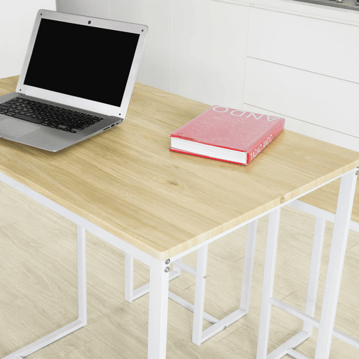 Conjunto de mesa de bar alta e 4 bancos Mobiliário de bar e de jantar OGT15-WN SoBuy PT