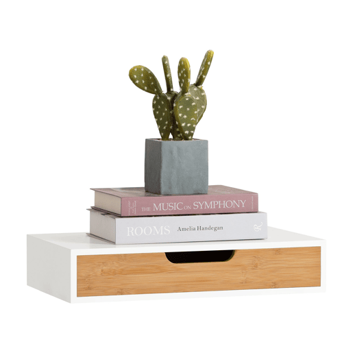 Prateleira de parede com gaveta, estilo moderno FRG92-WN SoBuy PT