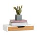 Estante de Pared con Cajón Estilo Moderno FRG92-WN SoBuy Estante de Pared con Cajón Estilo Moderno FRG92-WN SoBuy Madera