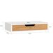 Estante de Pared con Cajón Estilo Moderno FRG92-WN SoBuy Estante de Pared con Cajón Estilo Moderno FRG92-WN SoBuy Madera