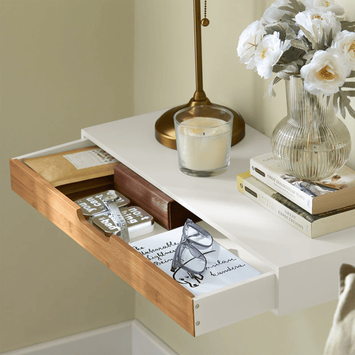 Prateleira de parede com gaveta, estilo moderno FRG92-WN SoBuy PT