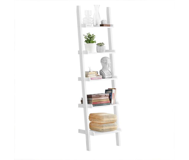 Moderna estantería escalera con cinco estantes estante de pared frg17-w sobuy es