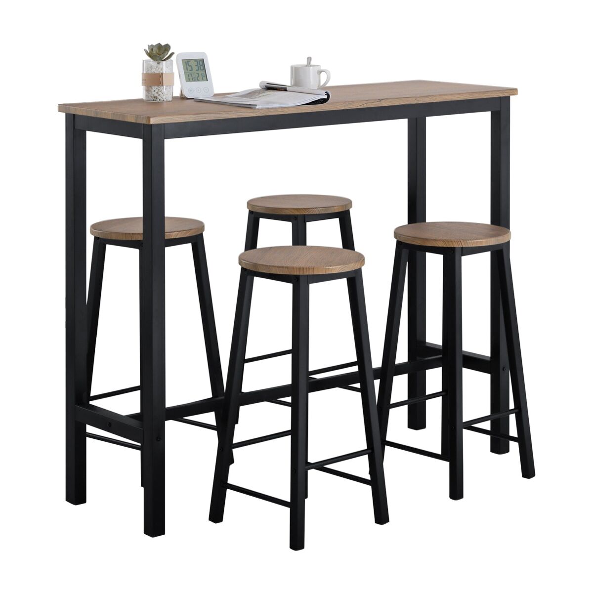 Juegos de muebles altas 1 comedor mesa alta y 4 taburetes de bar ogt22-sch sobuy