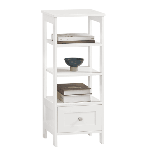 Mesa de apoio alta Mesa de cabeceira com 1 gaveta e 3 níveis Mesa de sala de jantar FBT91-W SoBuy PT