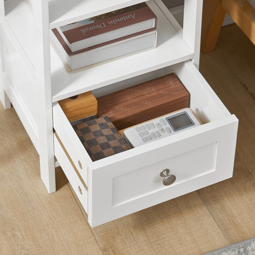 Mesa de apoio alta Mesa de cabeceira com 1 gaveta e 3 níveis Mesa de sala de jantar FBT91-W SoBuy PT