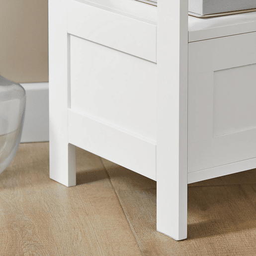 Mesa de apoio alta Mesa de cabeceira com 1 gaveta e 3 níveis Mesa de sala de jantar FBT91-W SoBuy PT