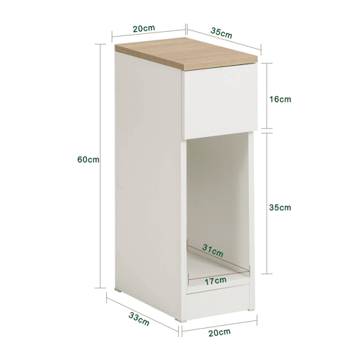 SoBuy Mesa de apoio Mesa de cabeceira com 1 gaveta Mesa de sala de jantar FBT111-WN