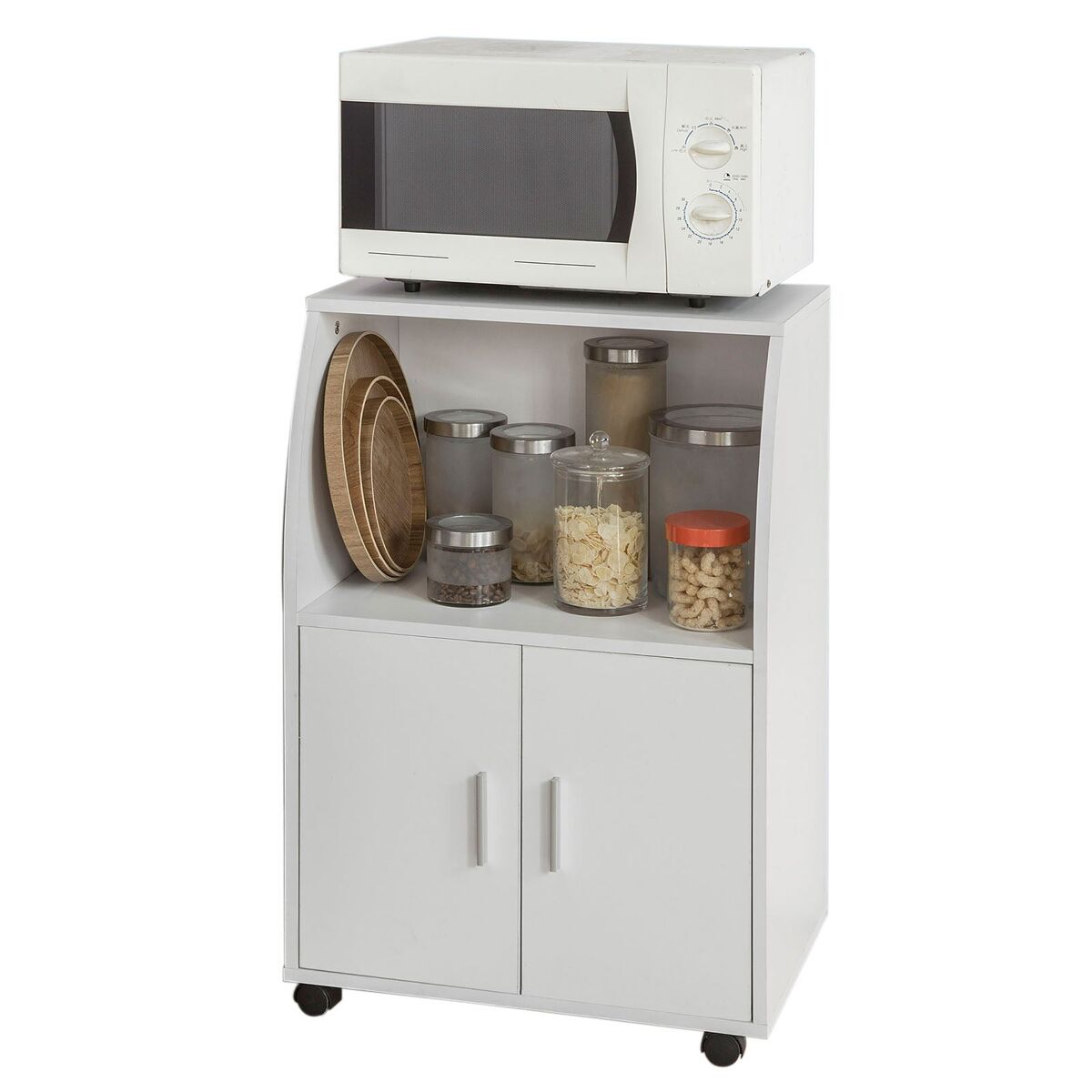 Aparador Auxiliar bajo de Cocina para microondas FRG241-W SoBuy