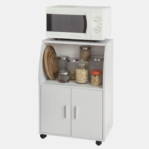 Aparador de cozinha baixo para microondas, com 2 portas e 1 prateleira FRG241-W SoBuy PT