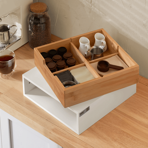 Suporte para café, cápsulas de café ou saquetas de chá, com 1 gaveta FRG179-WN SoBuy PT