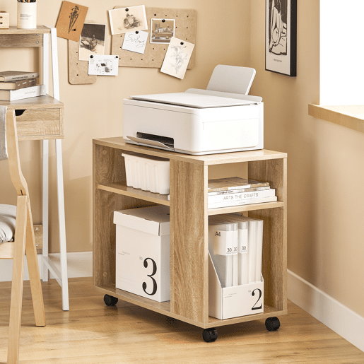 SoBuy Mesa de centro, Mesa de centro, Mesa de centro sobre rodas em design moderno com prateleira FBT34-N