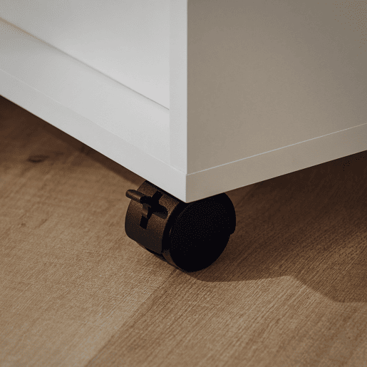 SoBuy Mesa de apoio com 2 prateleiras, consola, mesa de cabeceira com rodas FBT34-W