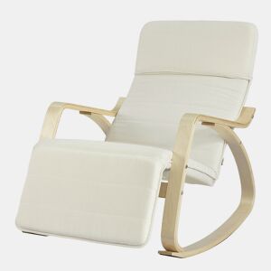 Cadeira de relaxamento, cadeira de baloiço (apoio de pernas ajustável), cadeira de relaxamento FST16-W SoBuy PT