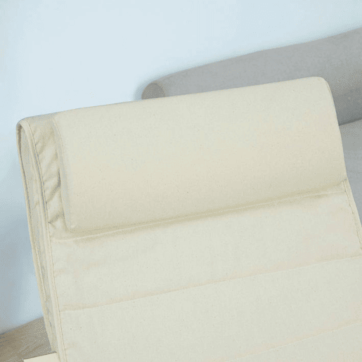 Cadeira de relaxamento, cadeira de baloiço (apoio de pernas ajustável), cadeira de relaxamento FST16-W SoBuy PT