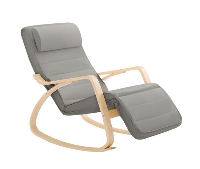 Sobuy sillón de relax, silla de relax, mecedora-reposapiés ajustable fst16-dg