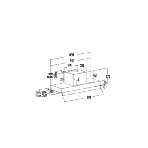 Extrator Convencional Cata X90A 90 cm