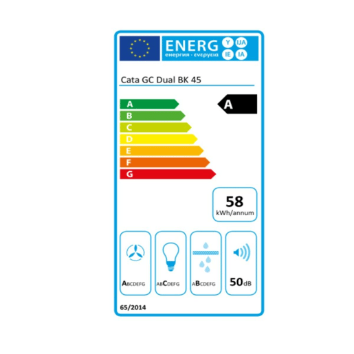 Extrator Convencional Cata BK 45 50 cm 645 m³h 64 dB 130W Preto A