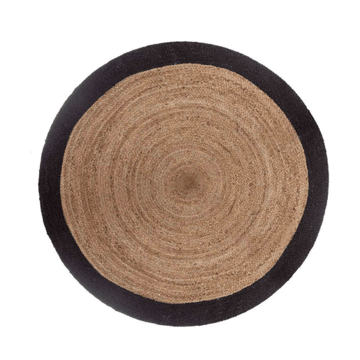 Tapete Atmosphera Serapilheira Preto (Ø 120 cm)