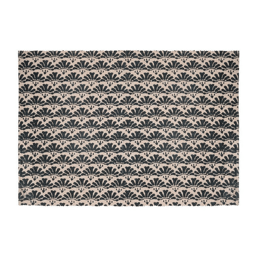 Tapete Atmosphera Preto Bege Algodão Multicolor 60 x 90 cm