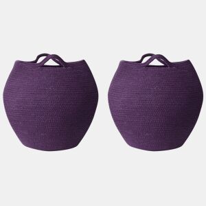 Conjunto de 2 cestos PANJGUR Algodão Roxo