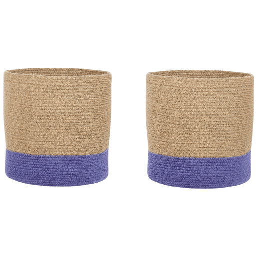 Conjunto de 2 cestos BULANIK Juta Violeta Conjunto de 2 cestos BULANIK Juta Violeta