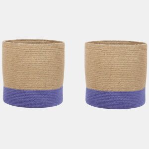 Conjunto de 2 cestos BULANIK Juta Violeta