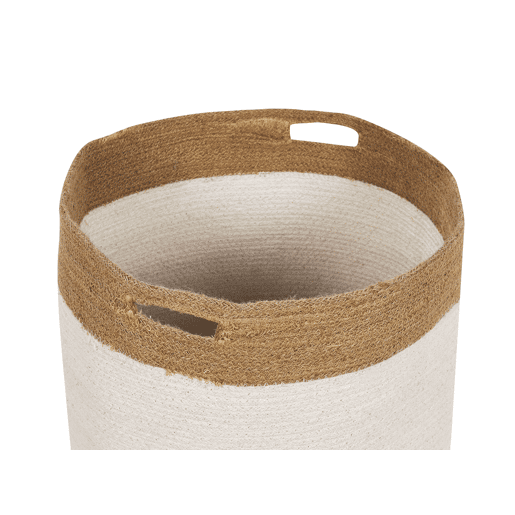 Conjunto de 2 cestos KARDH Algodão Branco Conjunto de 2 cestos KARDH Algodão Branco