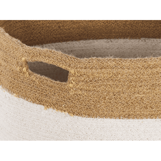 Conjunto de 2 cestos KARDH Algodão Branco Conjunto de 2 cestos KARDH Algodão Branco